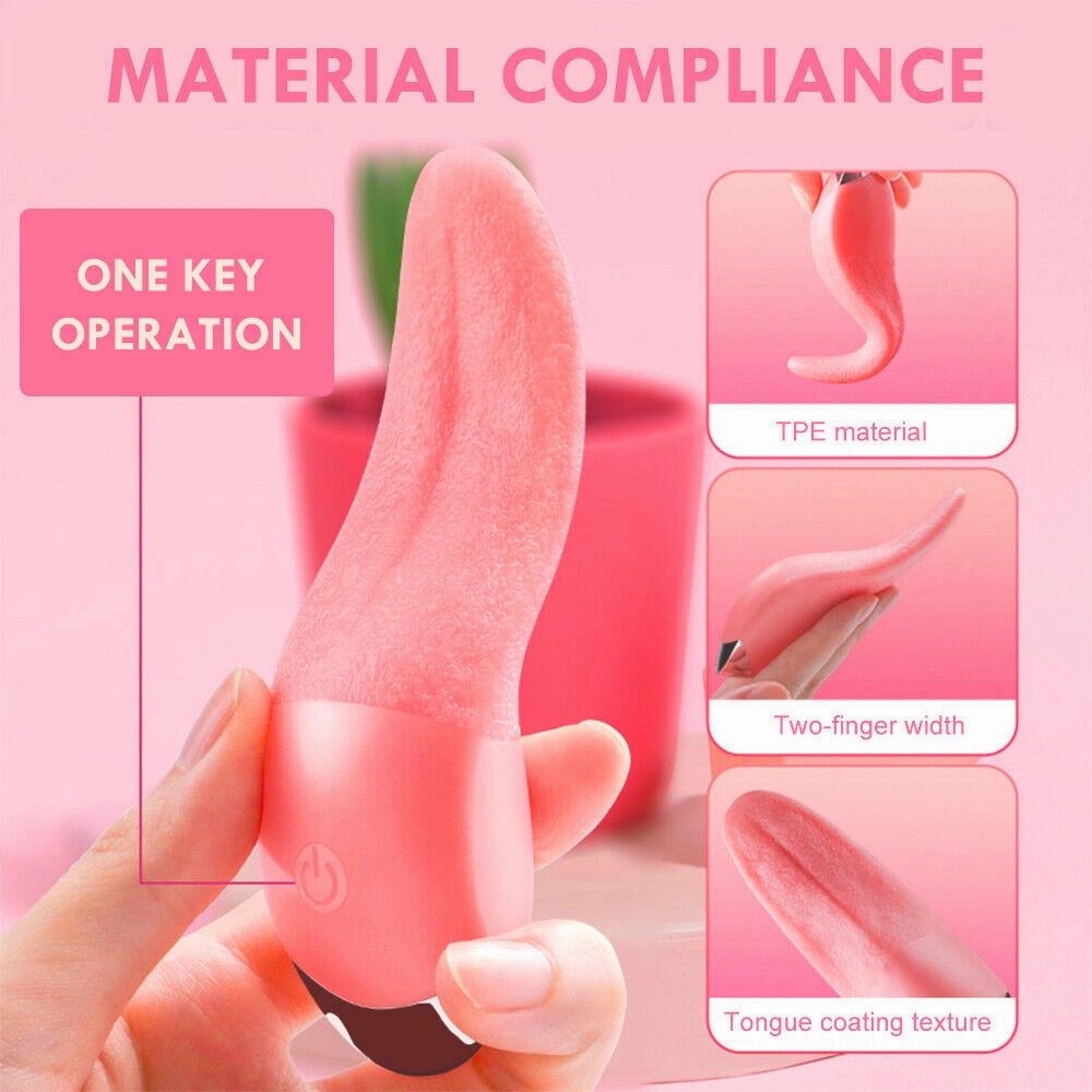 Lenga - 10 Modes Stimulator Tongue Clit Licking Vibrators G Spot Clitoral Nipple Vibrators