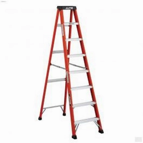 Lite 5-Feet Fiberglass Stepladder - Orange [LP-90597]