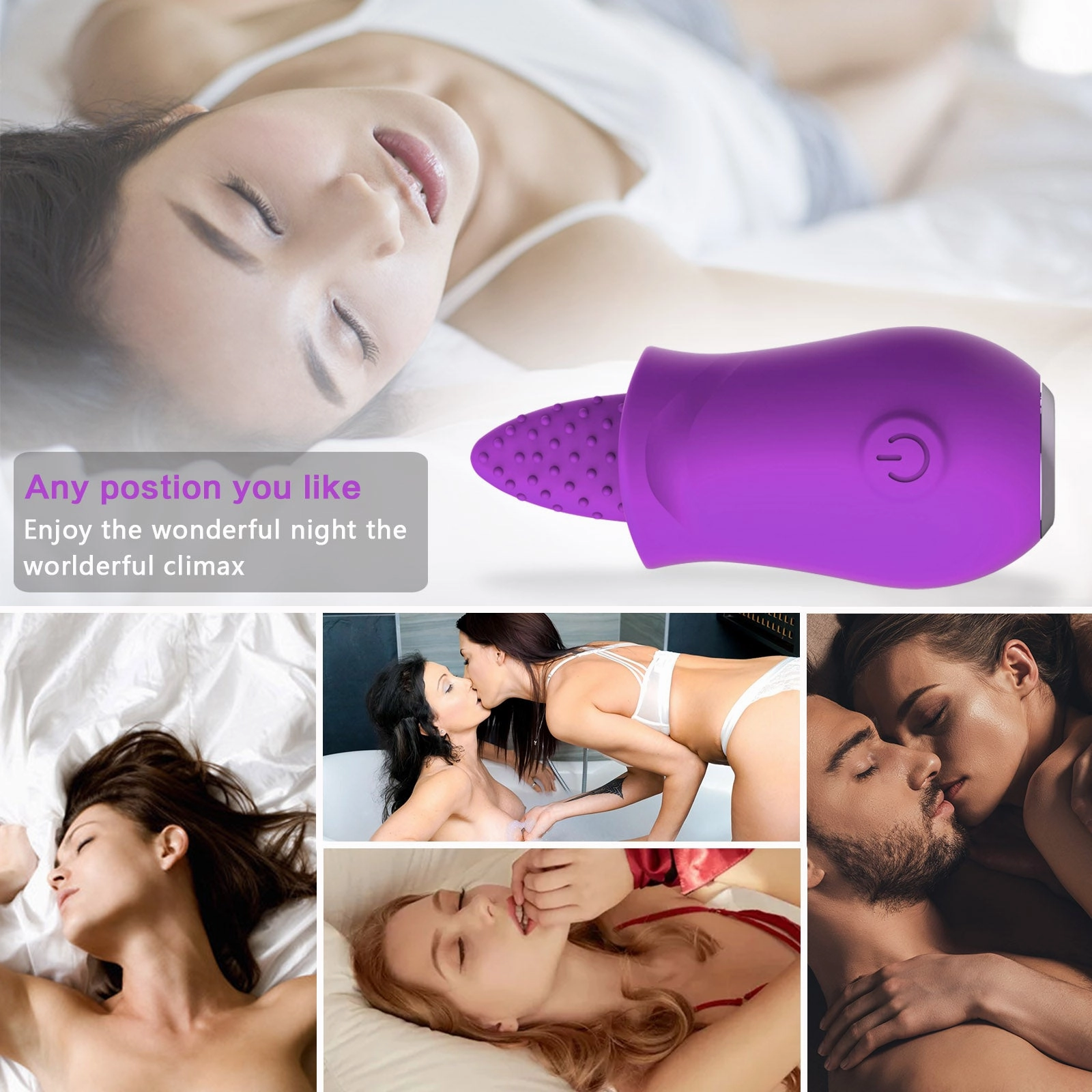 Lola-Clit Licking Tongue Rose Sex Toy Vibrator Stimulator for Women