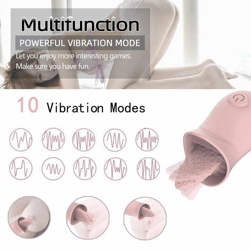Lola-Clit Licking Tongue Rose Sex Toy Vibrator Stimulator for Women