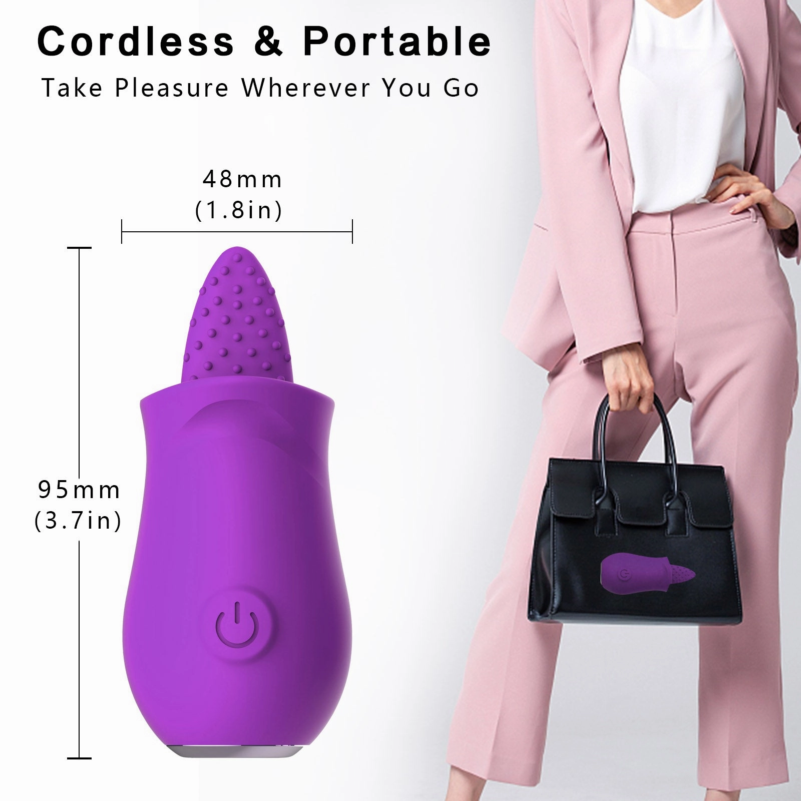 Lola-Clit Licking Tongue Rose Sex Toy Vibrator Stimulator for Women