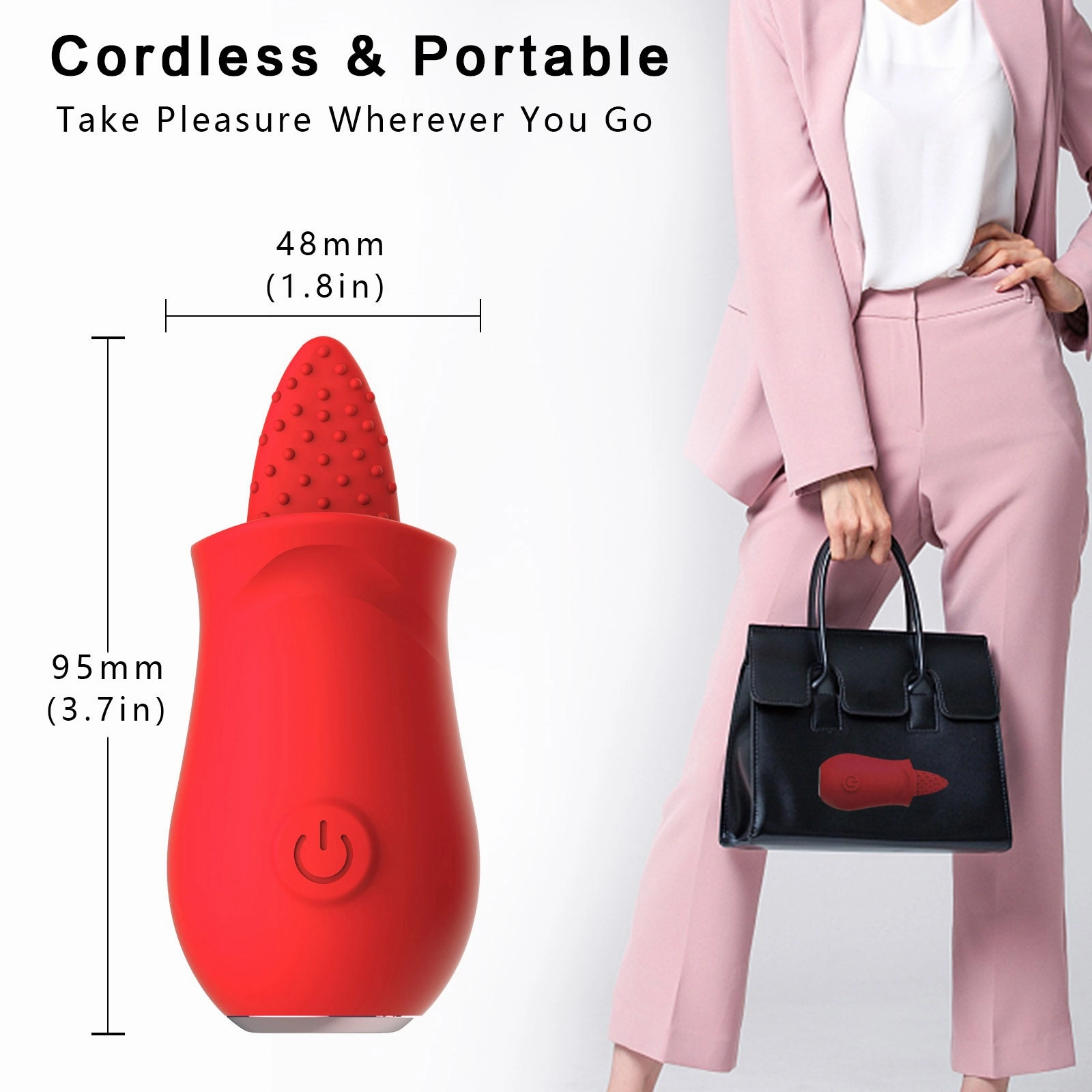 Lola-Clit Licking Tongue Rose Sex Toy Vibrator Stimulator for Women