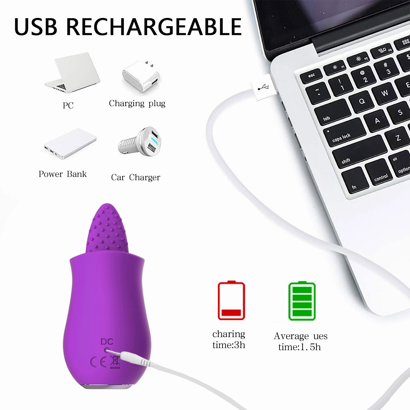 Lola-Clit Licking Tongue Rose Sex Toy Vibrator Stimulator for Women