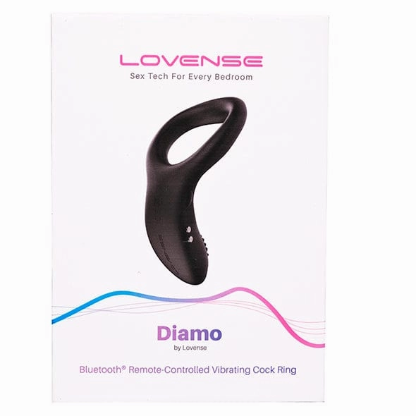 Lovense - Diamo App-Controlled Vibrating Silicone Cock Ring (Black)