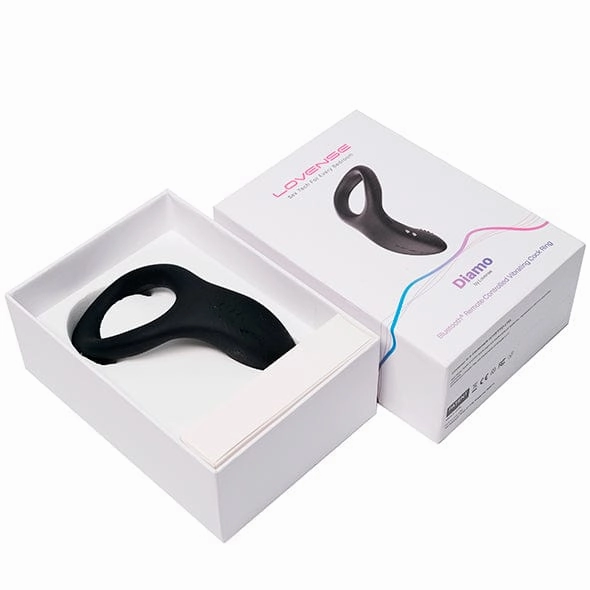 Lovense - Diamo App-Controlled Vibrating Silicone Cock Ring (Black)
