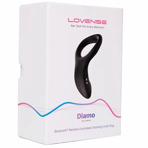 Lovense - Diamo App-Controlled Vibrating Silicone Cock Ring (Black)