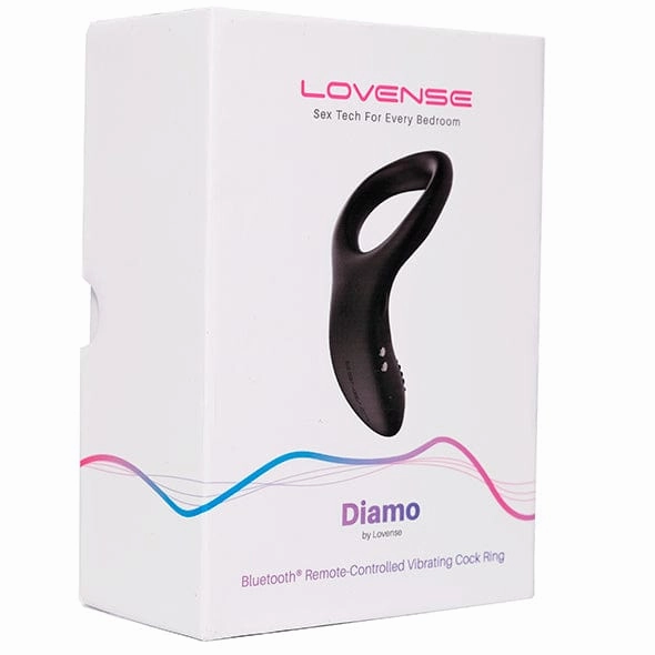 Lovense - Diamo App-Controlled Vibrating Silicone Cock Ring (Black)