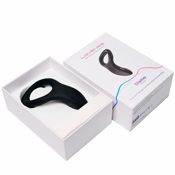 Lovense - Diamo App-Controlled Vibrating Silicone Cock Ring (Black)