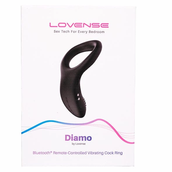 Lovense - Diamo App-Controlled Vibrating Silicone Cock Ring (Black)