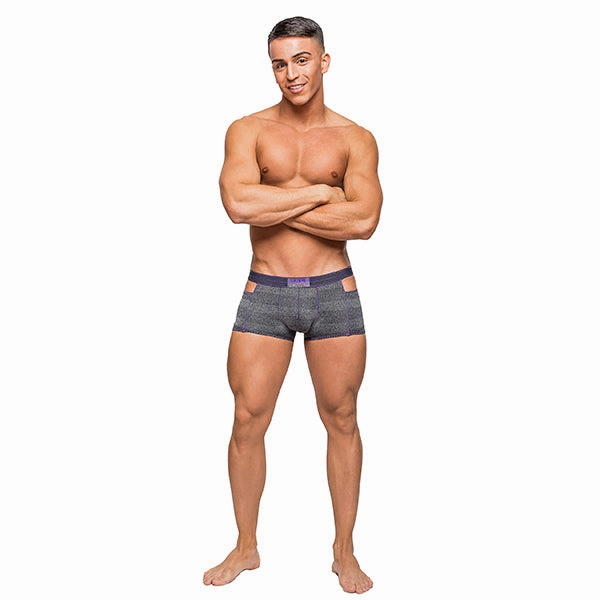 MALE POWER - HEATHER HAZE - CUTOUT SHORT