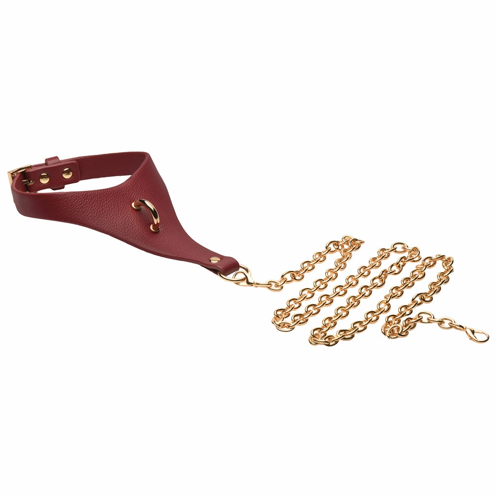 Master Series Captivate Collar with Body Chain in Red