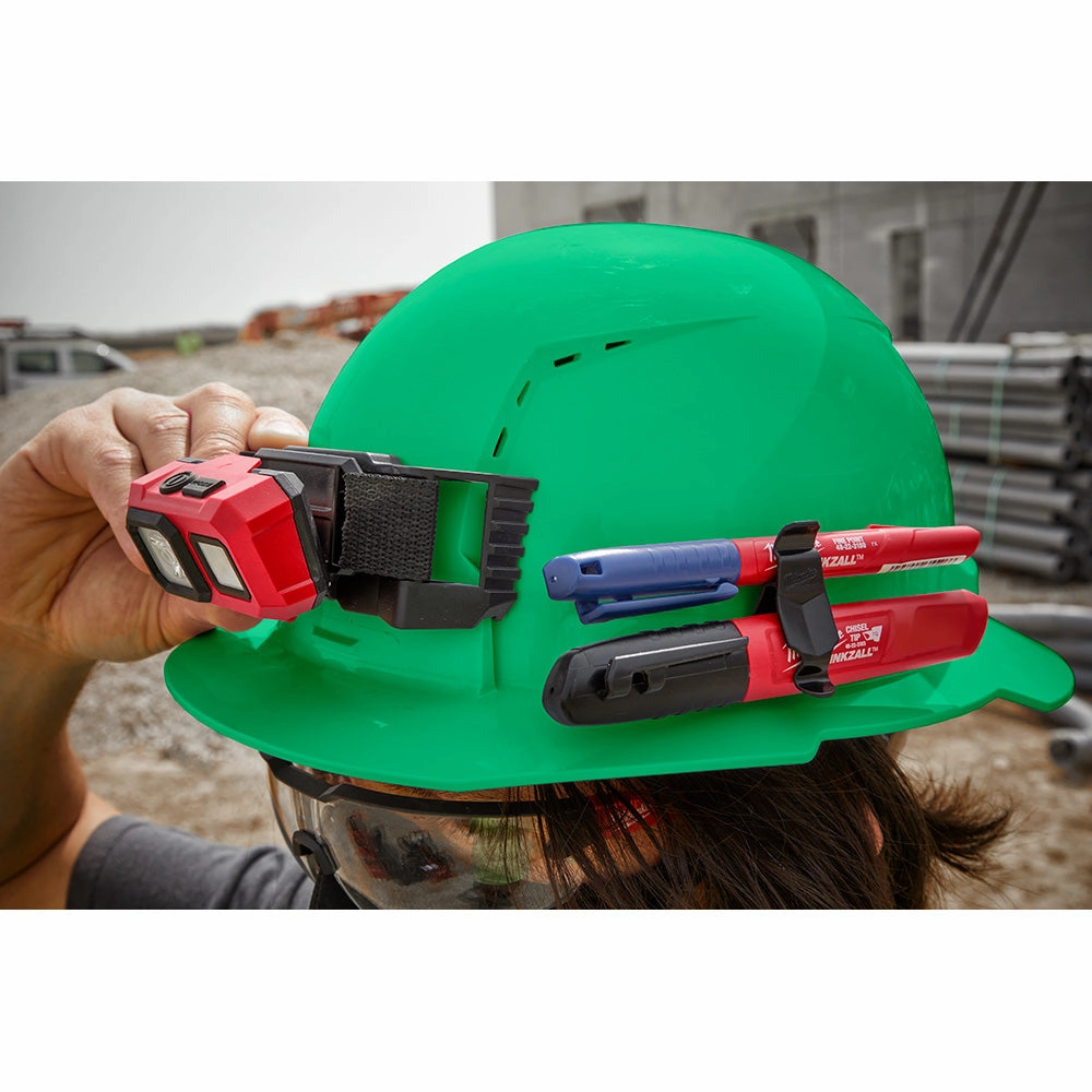 Milwaukee 48-73-1100 - White Front Brim Hard Hat w/4pt Ratcheting Suspension - Type 1, Class E