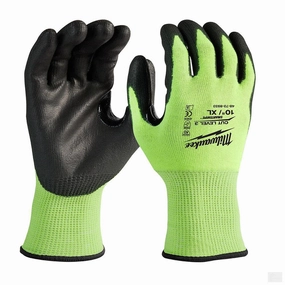 MILWAUKEE High Visibility Cut Level 3 Polyurethane Dipped - XL [48-73-8933]