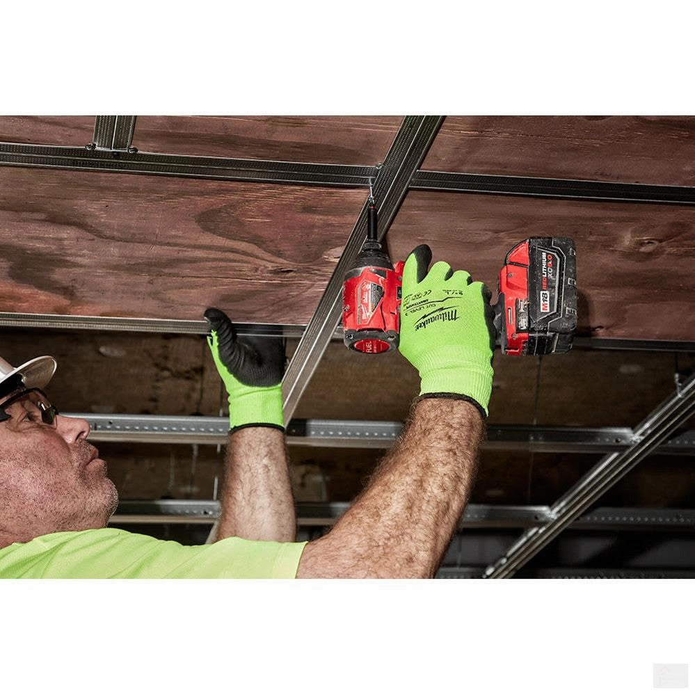 MILWAUKEE High Visibility Cut Level 3 Polyurethane Dipped - XL [48-73-8933]