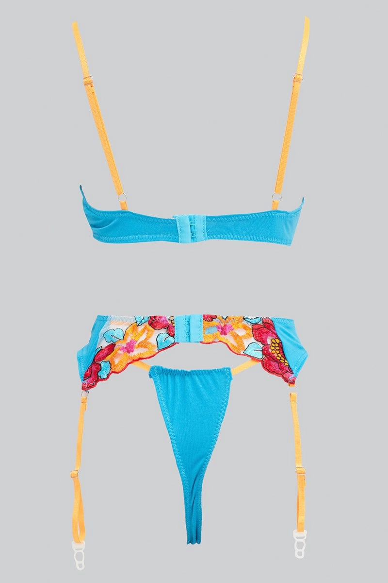 Multi Embroidered Lingerie Set