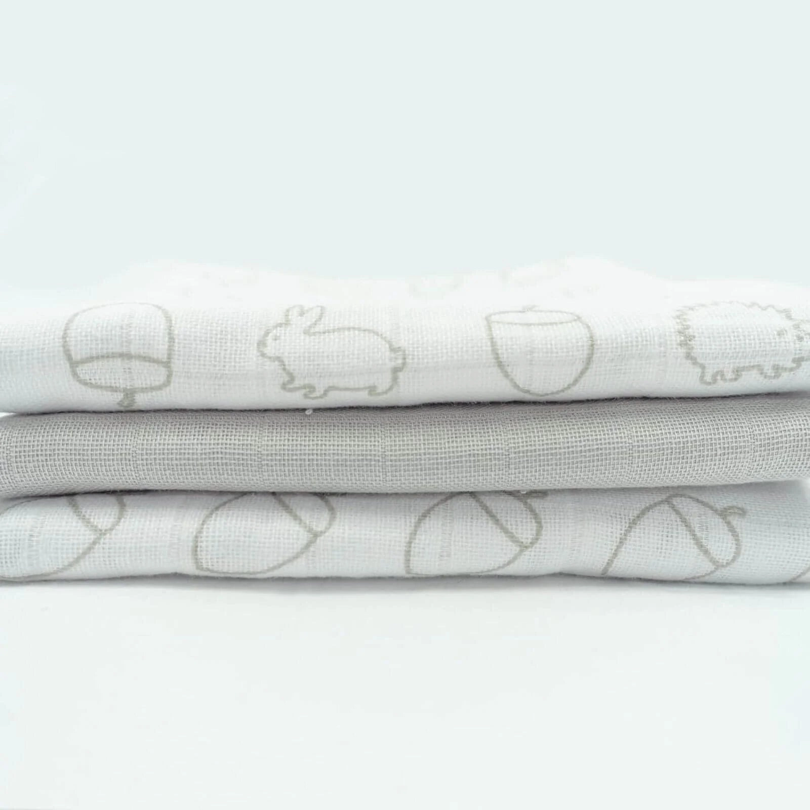 MuslinZ 12 Pack Muslin Squares 70x70cm - Woodland
