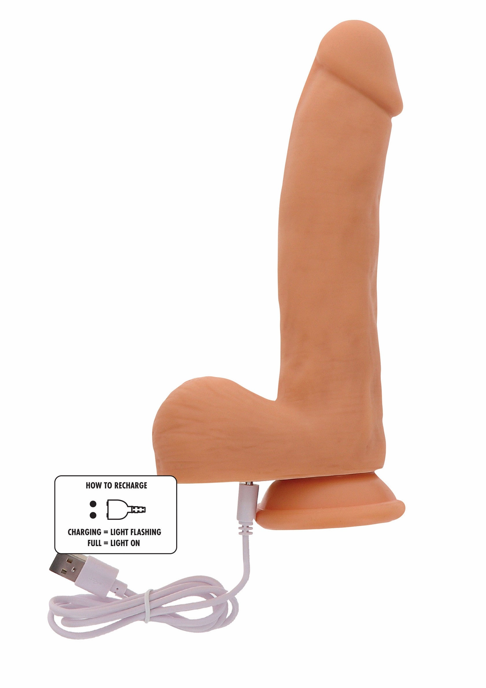 Naked Thrusting Dildo Silicone 19.5 cm