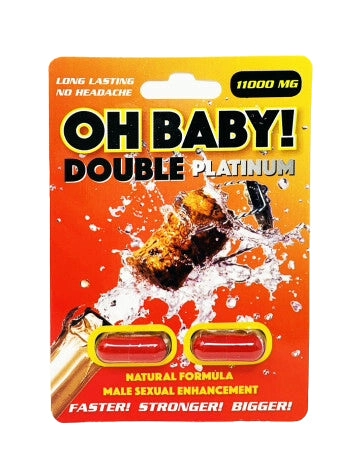 Oh Baby Double Platinum Male Sexual Enhancement - 2 Capsules