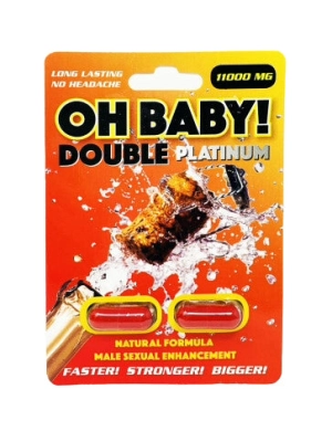 Oh Baby Double Platinum Male Sexual Enhancement - 2 Capsules