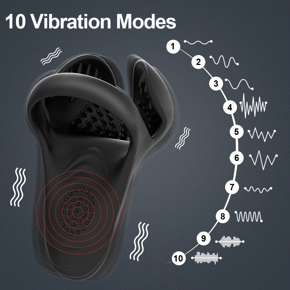 Penis Ring with Prostate and Ball Vibrator for Stronger Erections R3