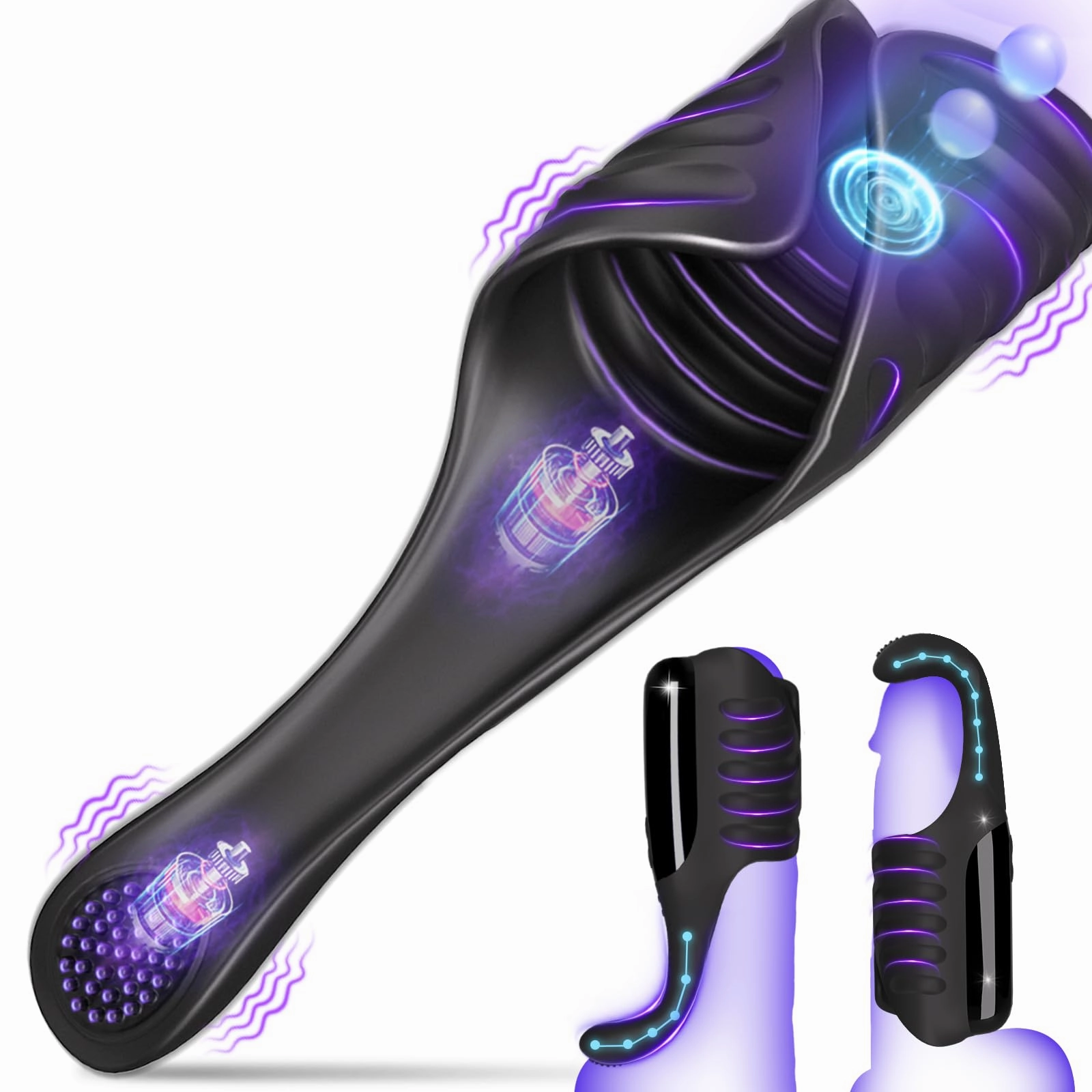Penis Vibrator with Tapping & Vibrating Function