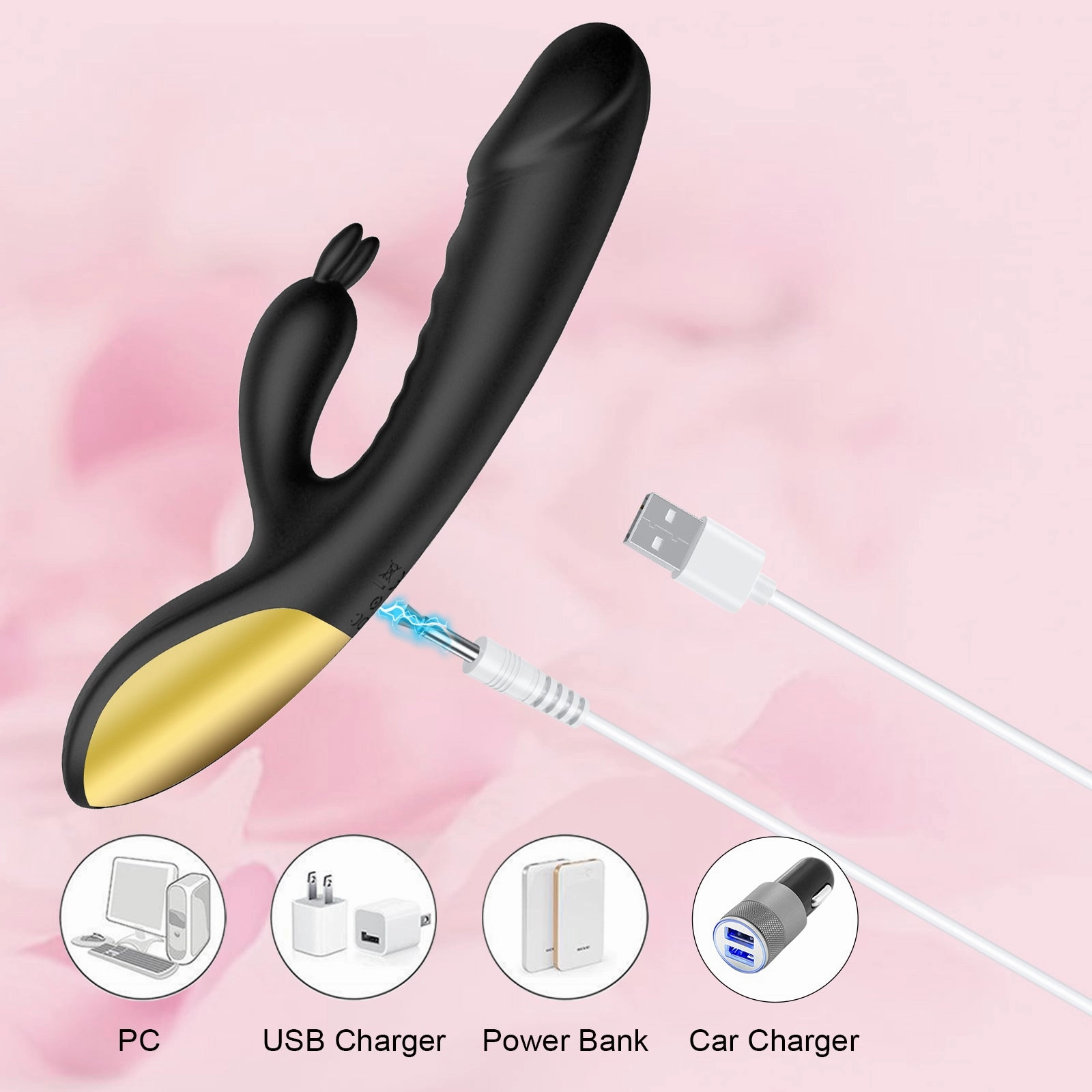 Powerful Rabbit Vibrator Female G Spot Clitoris Stimulator Masturbator Massager