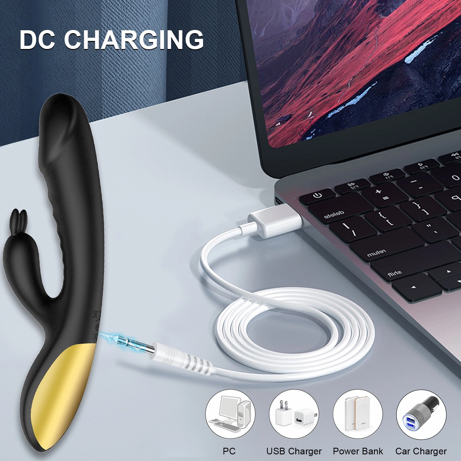Powerful Rabbit Vibrator Female G Spot Clitoris Stimulator Masturbator Massager