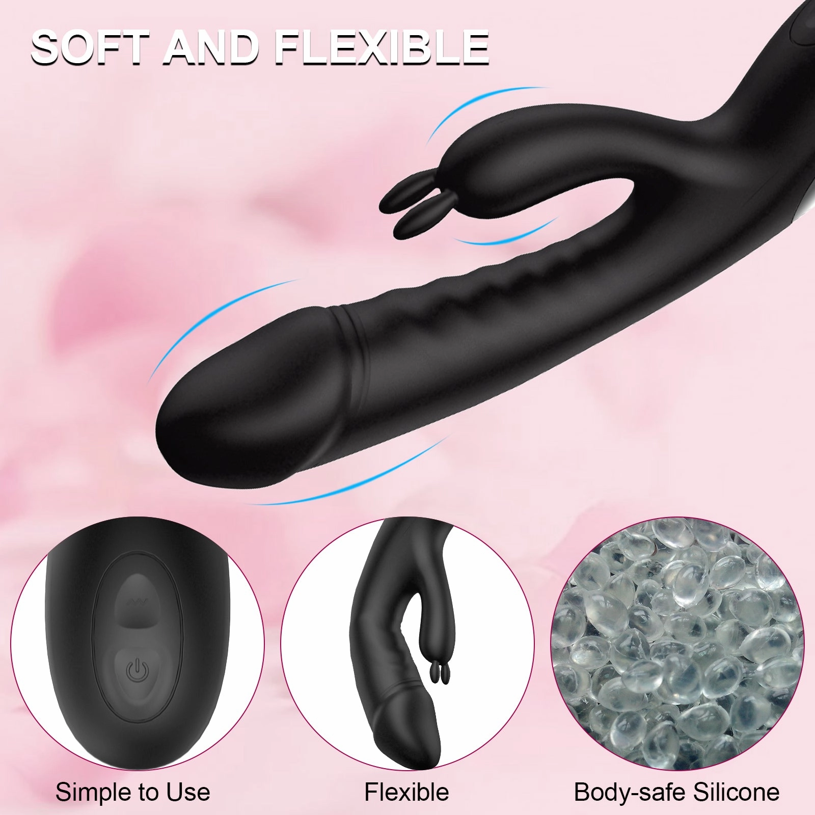 Powerful Rabbit Vibrator Female G Spot Clitoris Stimulator Masturbator Massager