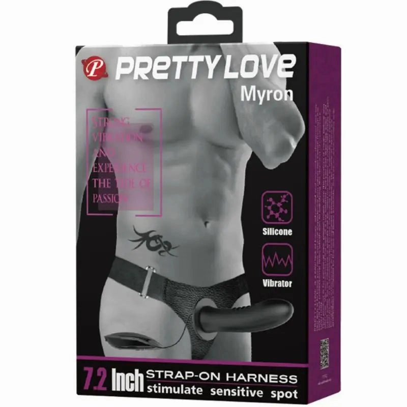 Pretty Love – Myron Vibrating Strap On and Hollow Dildo
