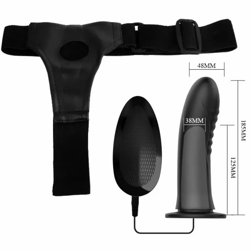 Pretty Love – Myron Vibrating Strap On and Hollow Dildo