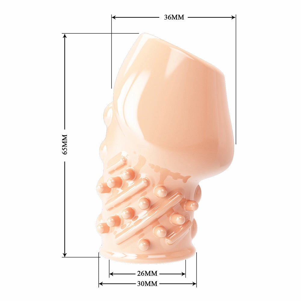 Pretty Love Matias Open-Tip Textured Penis Head Sleeve