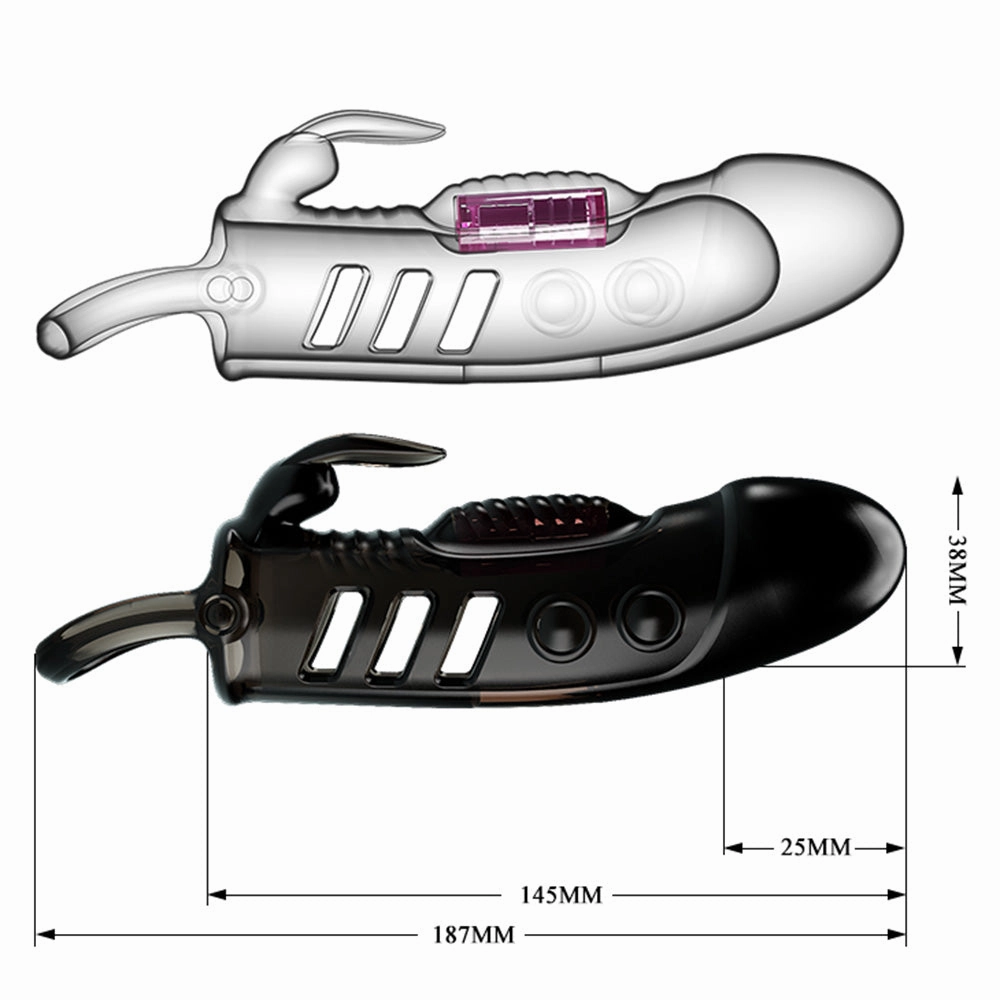 Pretty Love Sloane Vibrating Rabbit 1" Penis Extension Sleeve