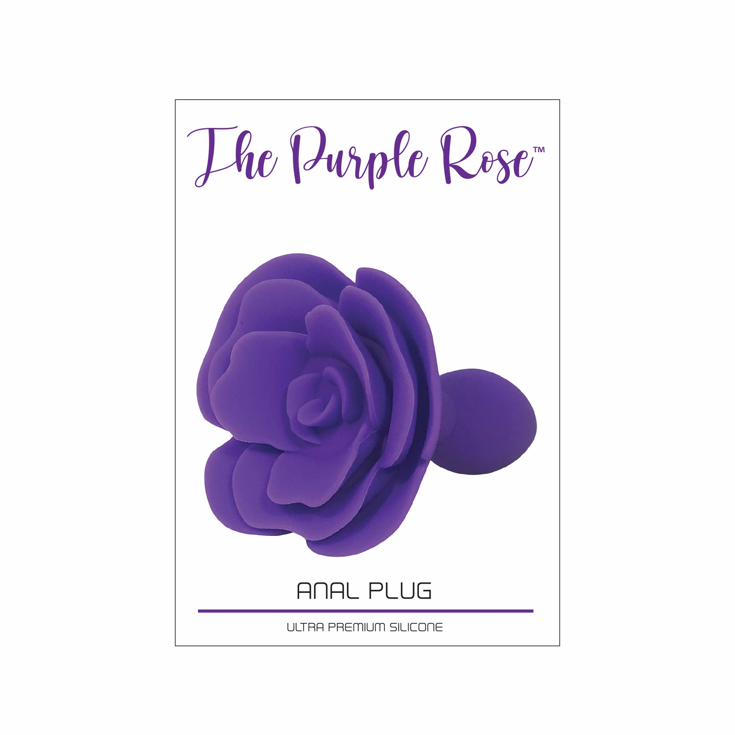 Purple Rose Silicone Butt Plug