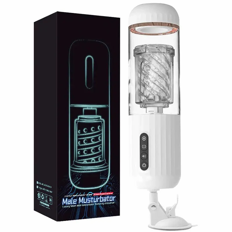 Quusvik 10-Frequency Rotating & Retractable Male Masturbator