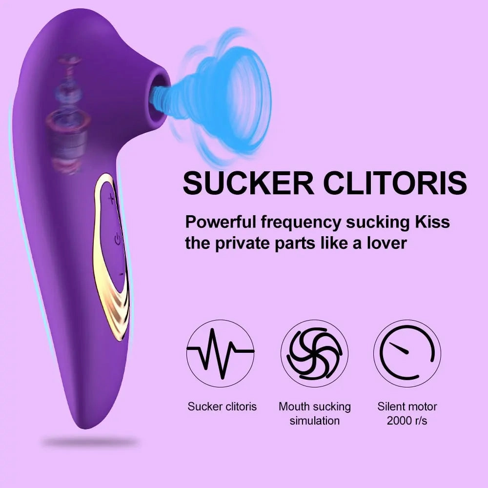 Quusvik Clitoral & G-Spot Suction Vibrator for Women - Nipple Stimulator
