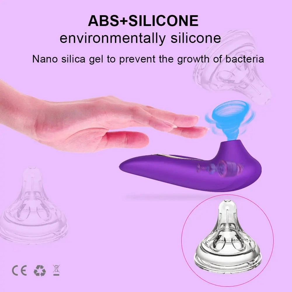 Quusvik Clitoral & G-Spot Suction Vibrator for Women - Nipple Stimulator