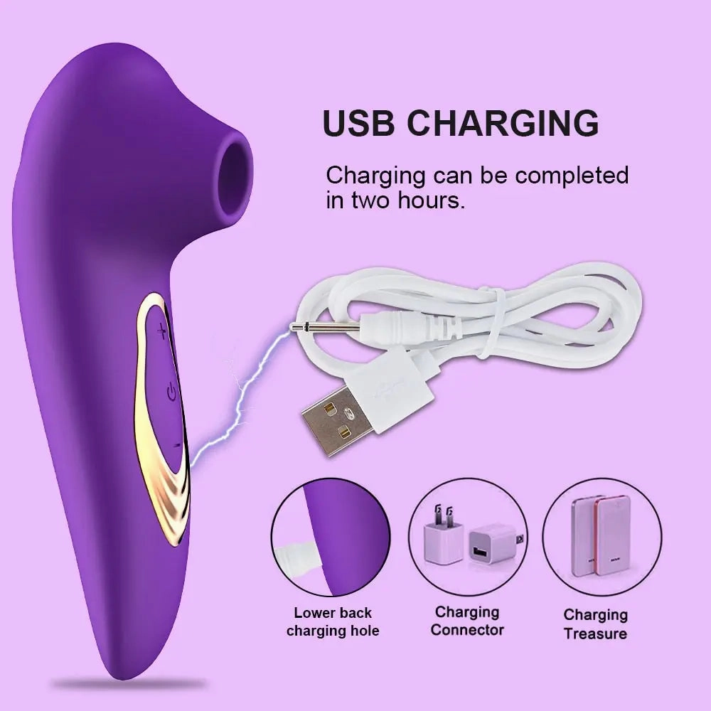 Quusvik Clitoral & G-Spot Suction Vibrator for Women - Nipple Stimulator