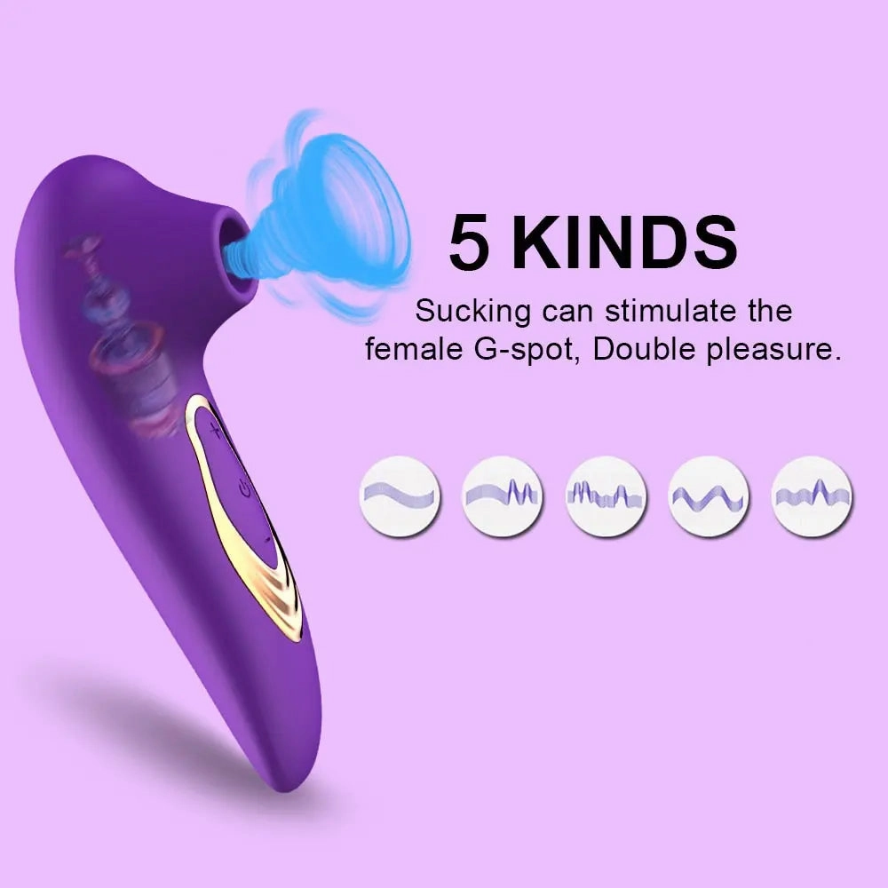 Quusvik Clitoral & G-Spot Suction Vibrator for Women - Nipple Stimulator