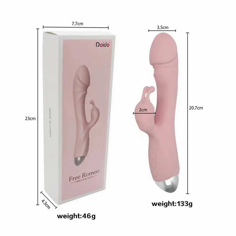 Quusvik Dual Stimulator Rabbit Vibrator for Women - G Spot & Clitoral Massage
