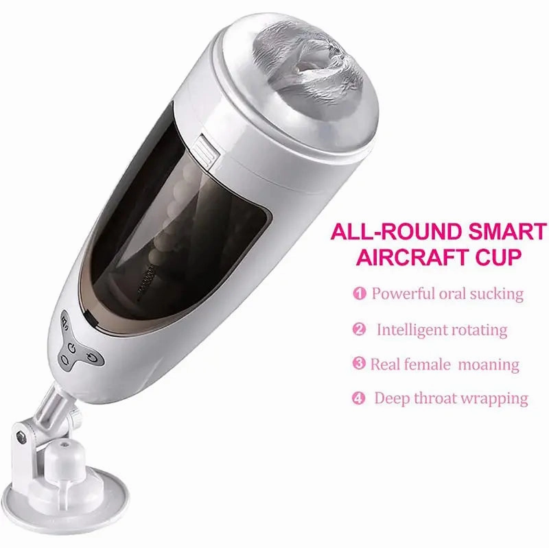 Quusvik Masturbator for Men - 5-Freq Suction & 10-Freq Rotation Male Toy