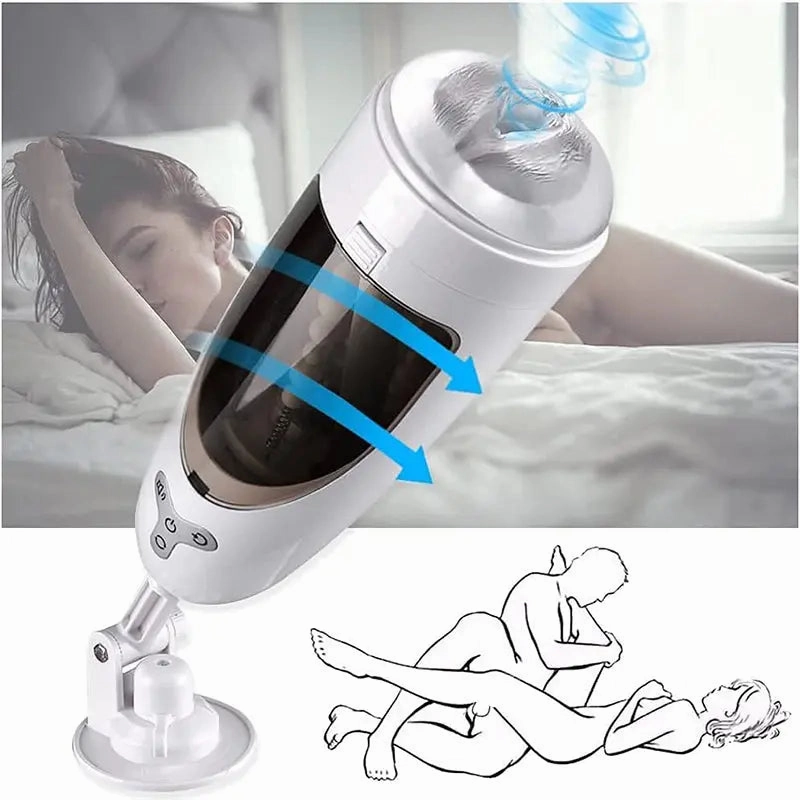 Quusvik Masturbator for Men - 5-Freq Suction & 10-Freq Rotation Male Toy