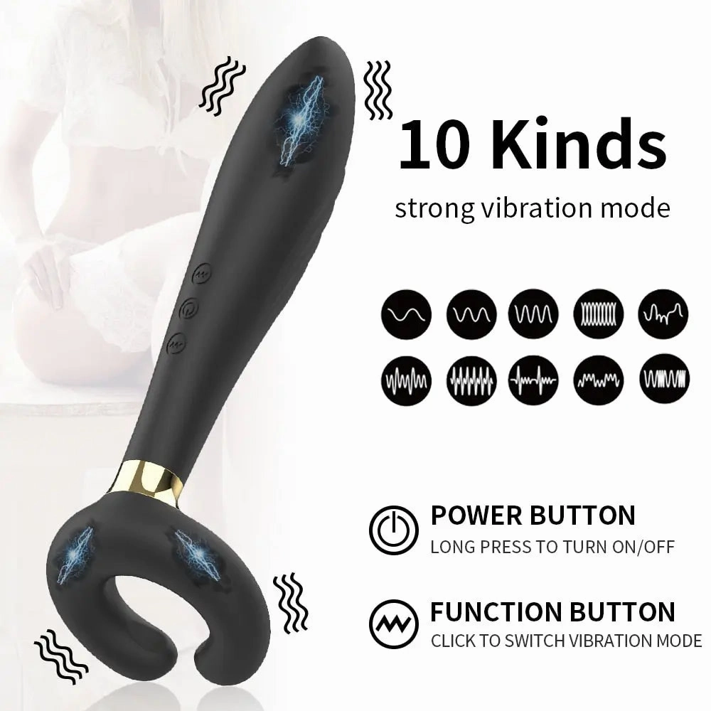 Quusvik-Penis Masturbator G Spot Vibrator Double Penetration Clit Clitoral Dildo