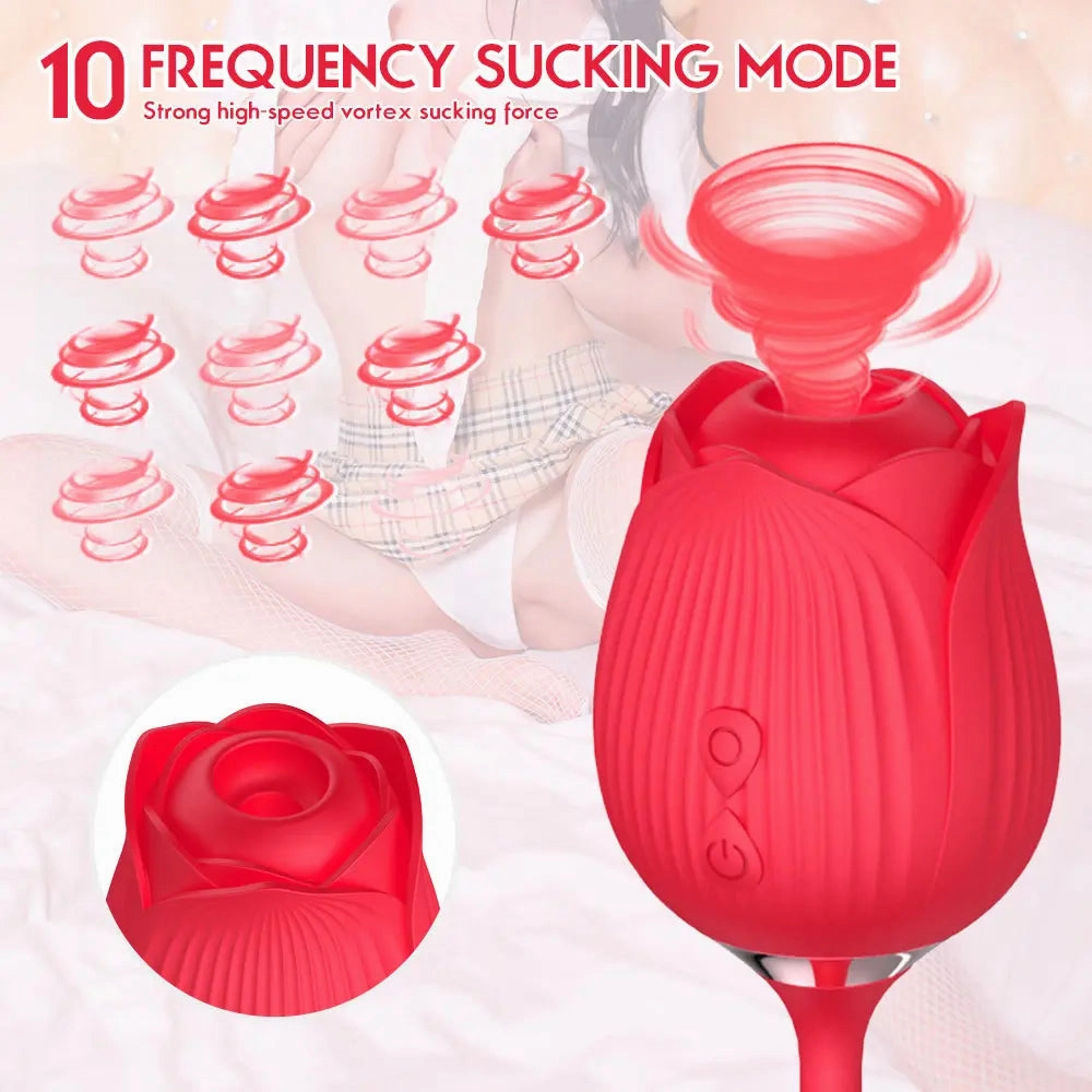 Quusvik-Rose 2nd generation female toy vibrator sucking licking sex device clitoris sucker