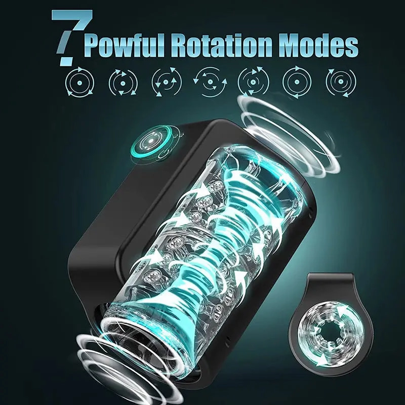 Quusvik Rotating Masturbation Cup for Men - Compact Male Pleasure Toy