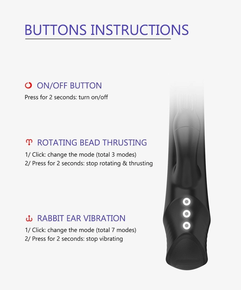 Rabbit 3 Point Vibrator