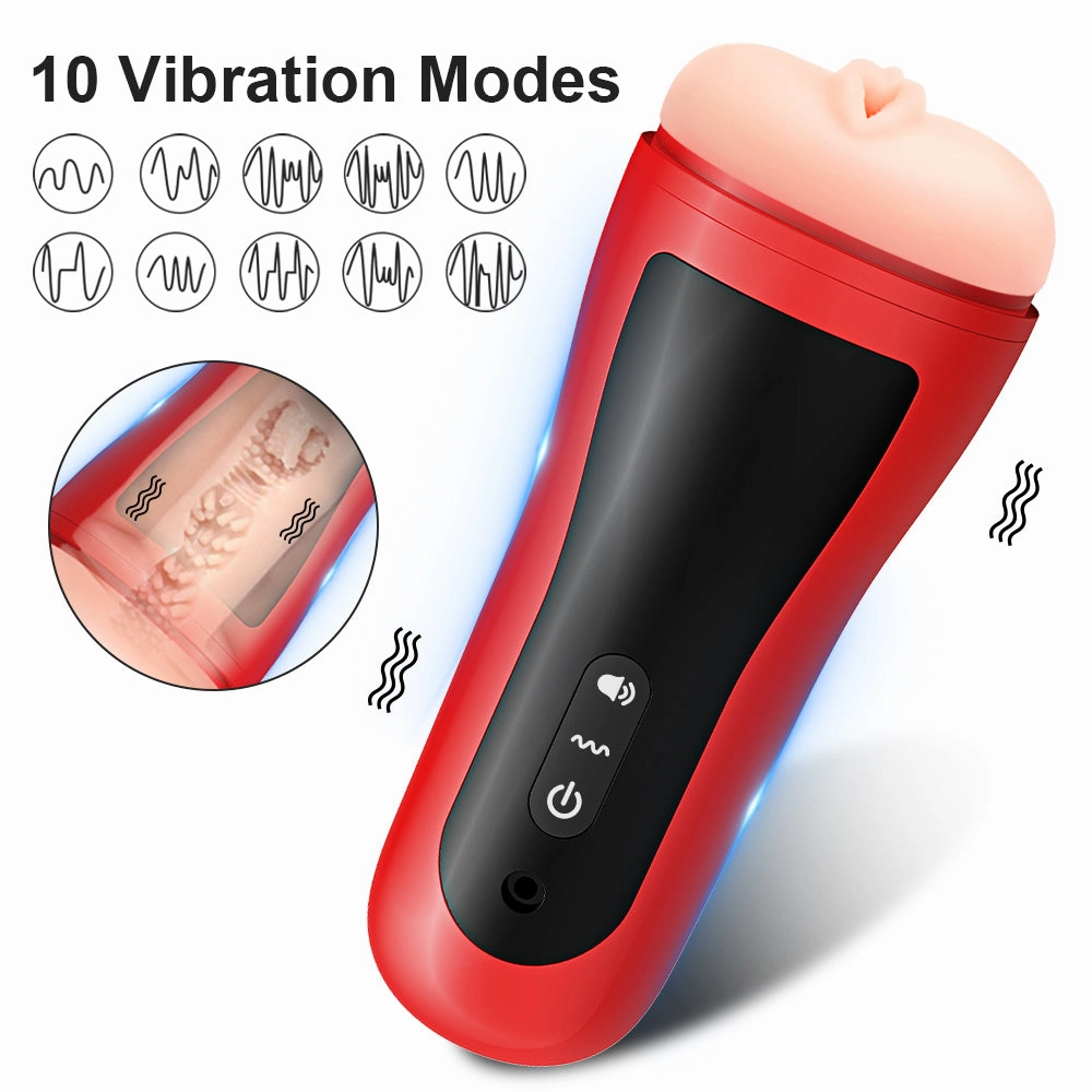 Red Alert-Automatic Male Masturbator With 10 Vibration Modes And Real Voice