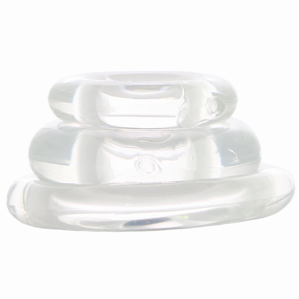 RingO X3 Super Stretchy Erection Rings in Clear
