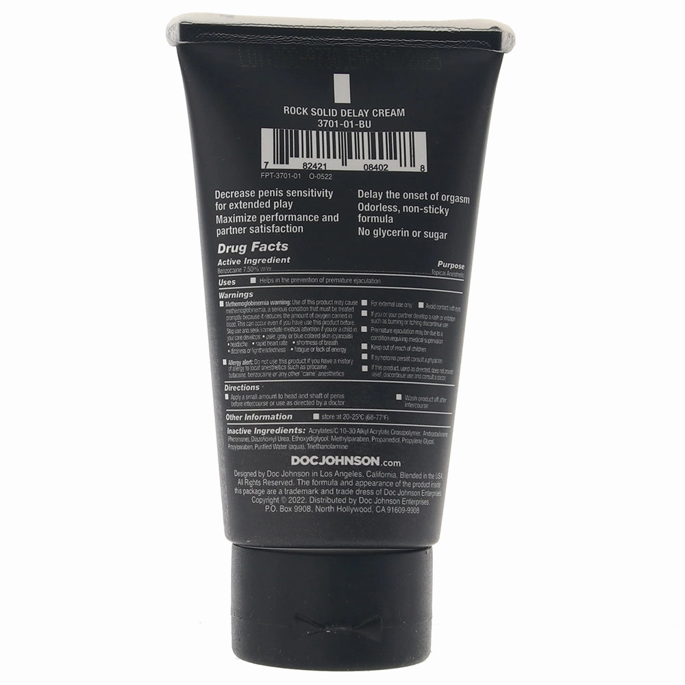 Rock Solid Delay Cream in 2oz