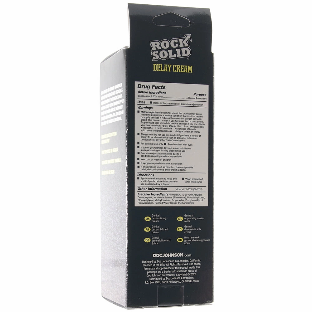 Rock Solid Delay Cream in 2oz