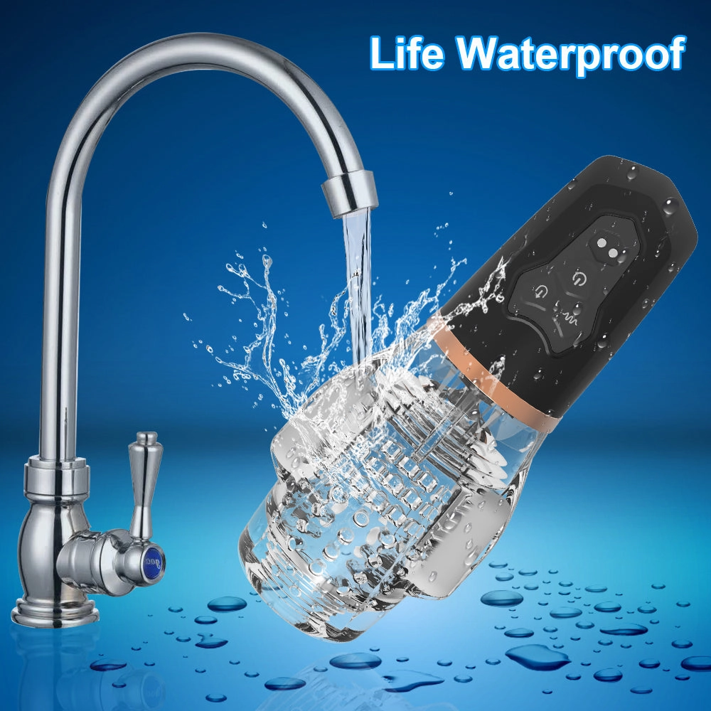 Rocket - Dual Motor Vibration and SuctionMasturbator Cup with Transparent Sleeve